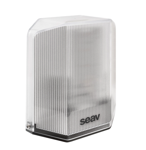 Metron - výstražná LED lampa transparent 12/14/255 Vac-dc